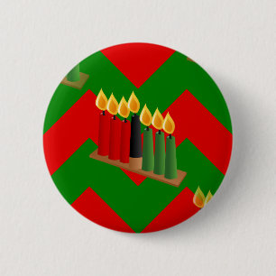 Chevron Kwanzaa Button