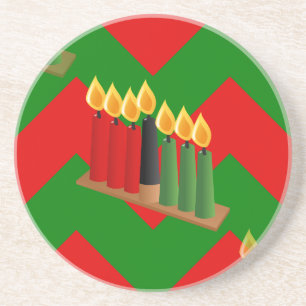 Chevron Kwanzaa Sandstein Untersetzer