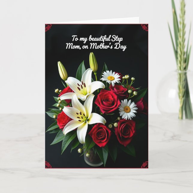 Chevron Lily Dankeskarten Karte (Vorderseite)