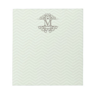 Chevron Monogramm Notizblock mit individuellem Anf