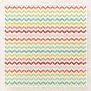 Chevron-Muster 4 Glasuntersetzer
