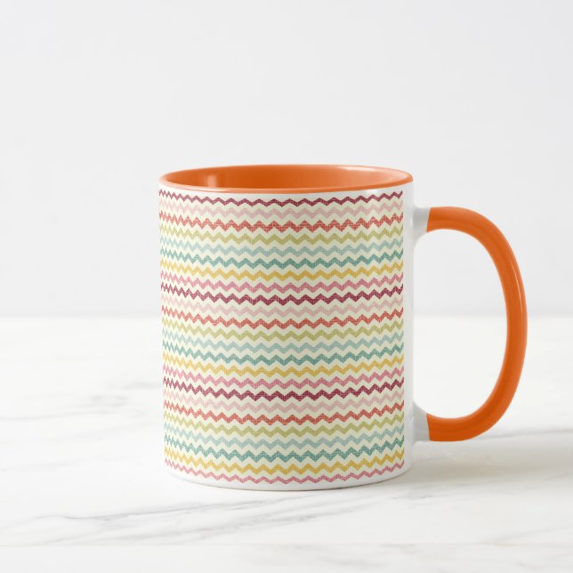 Chevron-Muster 4 Tasse (Rechts)