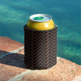 Chevron-Muster Braun Dosenkühler