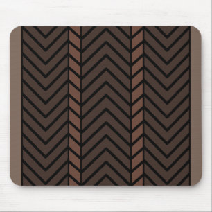 Chevron-Muster Braun Mousepad