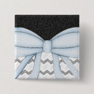 Chevron-Muster-Duschparty-Büro-Schicksal Button