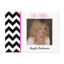 Chevron noir et blanc : Carte postale Merci photo
