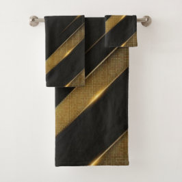 Chevron Noir Et Or