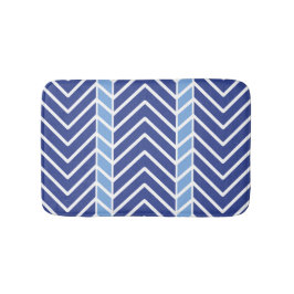 Chevron Pattern Blue Badematte