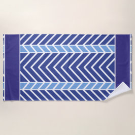 Chevron Pattern Blue Strandtuch