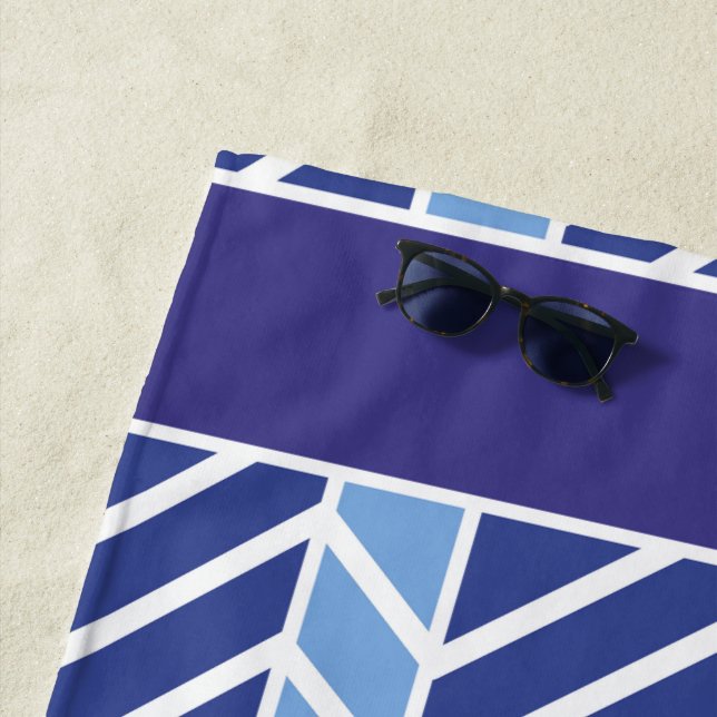 Chevron Pattern Blue Strandtuch (Beispiel)