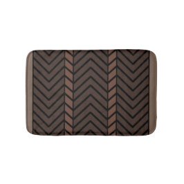 Chevron Pattern Brown Badematte
