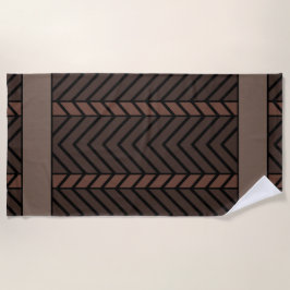 Chevron Pattern Brown Strandtuch