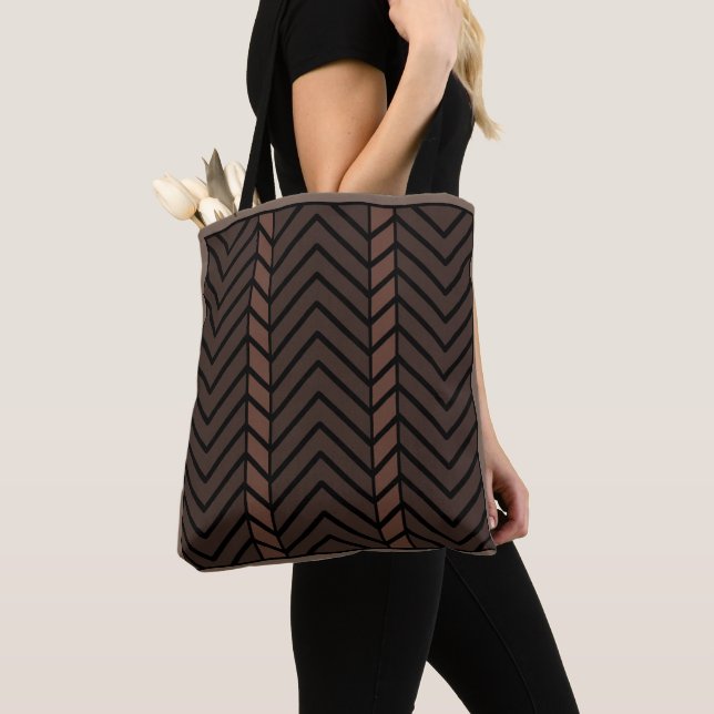 Chevron Pattern Brown Tasche (Von Nahem)