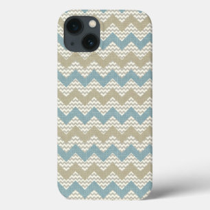 Chevron pattern on linen texture Case-Mate iPhone hülle