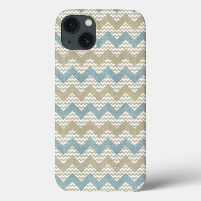 Chevron pattern on linen texture Case-Mate iPhone hülle (Rückseite)