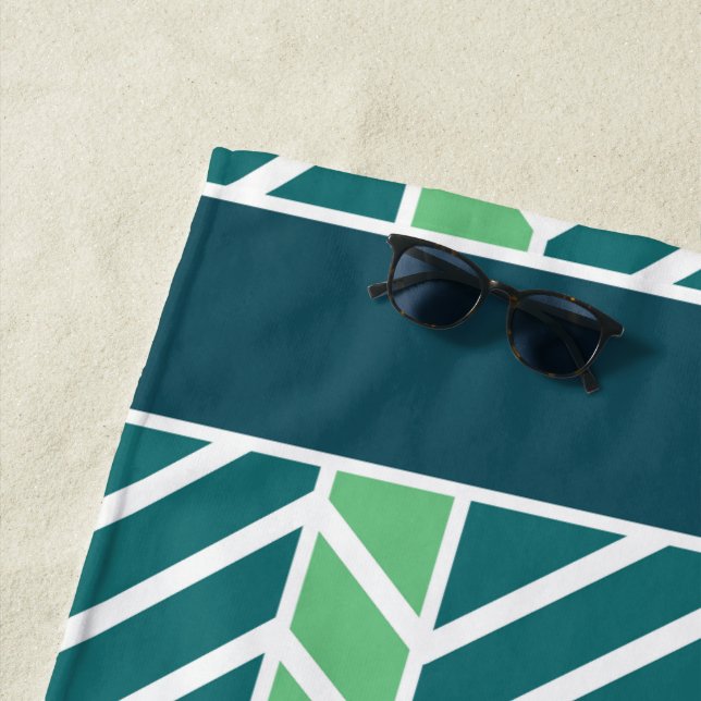 Chevron Pattern Teal Strandtuch (Beispiel)