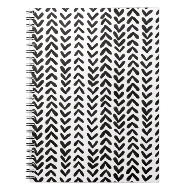 Chevron rayé - cahier noir (Devant)