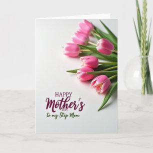 Chevron Rosa Blüten Dankeskarte Karte