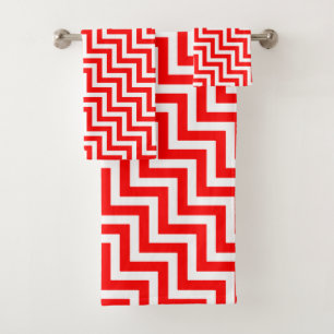 Chevron rouge et blanc de taille moyenne