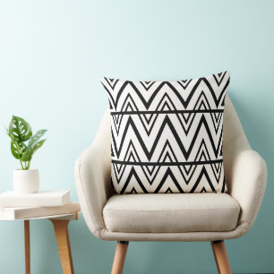 Chevron Streifen Schwarz und Weiß Chevron Streifen Kissen