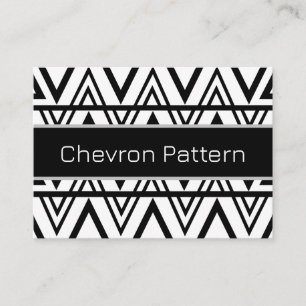 Chevron Streifen Schwarz und Weiß Chevron Streifen Visitenkarte