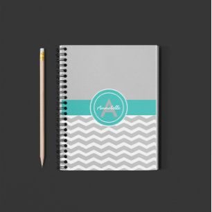 Chevron Turquoise gris