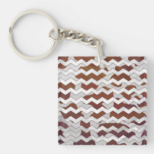 Chevron Vache Brown et blanc