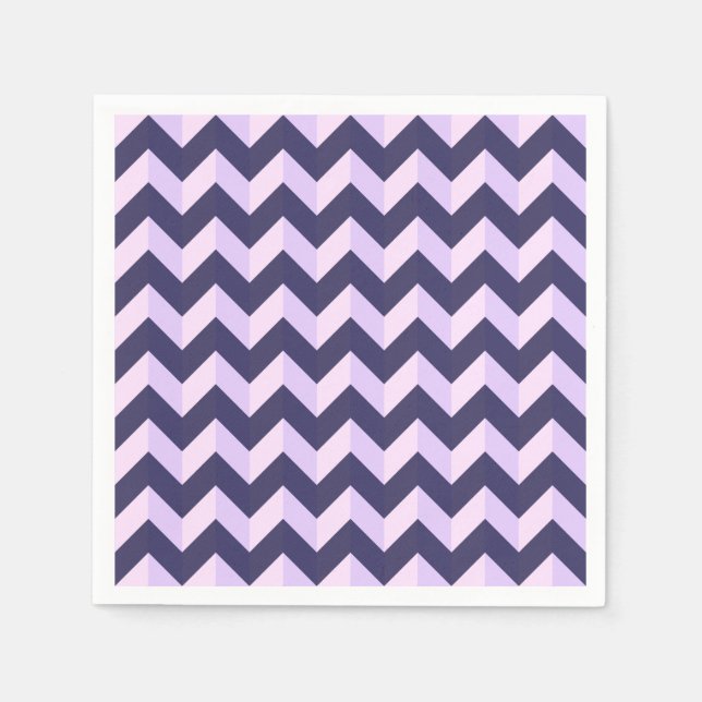 Chevron Violet Serviette (Vorderseite)