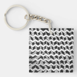 Chevron Zebra noir et gris