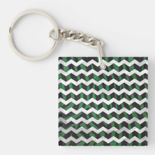 Chevron Zebra noir et vert