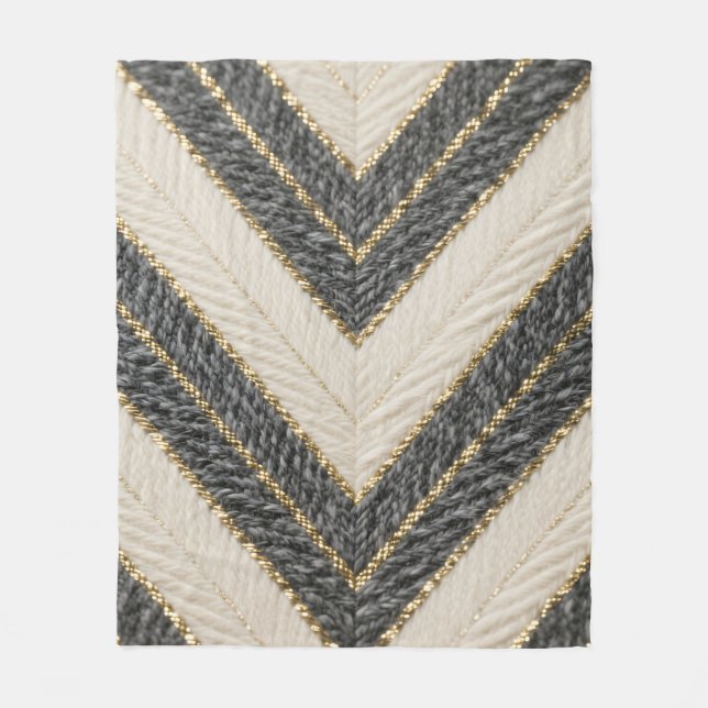 Chevron-Zickzack-Glamour-Muster Fleecedecke (Vorderseite)