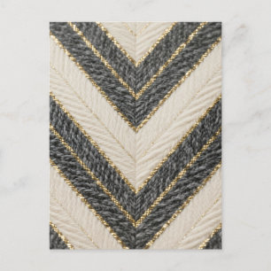 Chevron-Zickzack-Glamour-Muster Postkarte