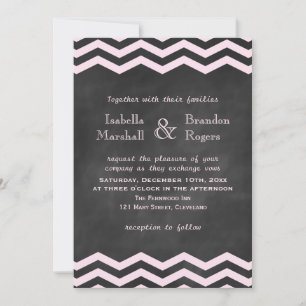 Chevrons auf Einladung von Chalk Wedding