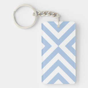 Chevrons bleu clair et blanc