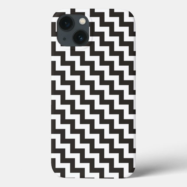 Chevrons noir blanc Samsun Galaxy Note 4 Coque (Verso)