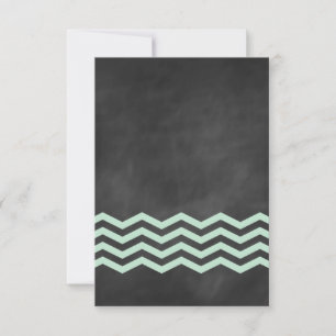 Chevrons sur Chalkboard RSVP en menthe