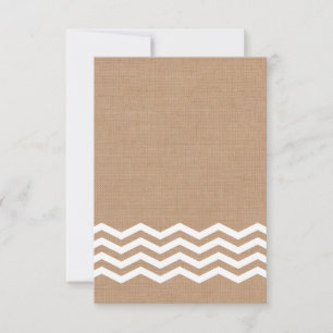 Chevrons sur la toile de jute RSVP