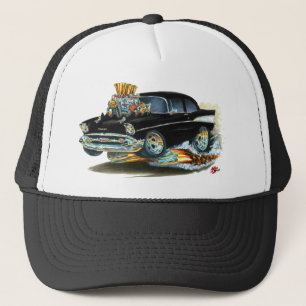 Chevy 150-210 schwarzes Auto 1957 Truckerkappe
