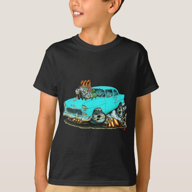 Chevy 150-210 Türkis-Auto 1955 T-Shirt (Vorderseite)
