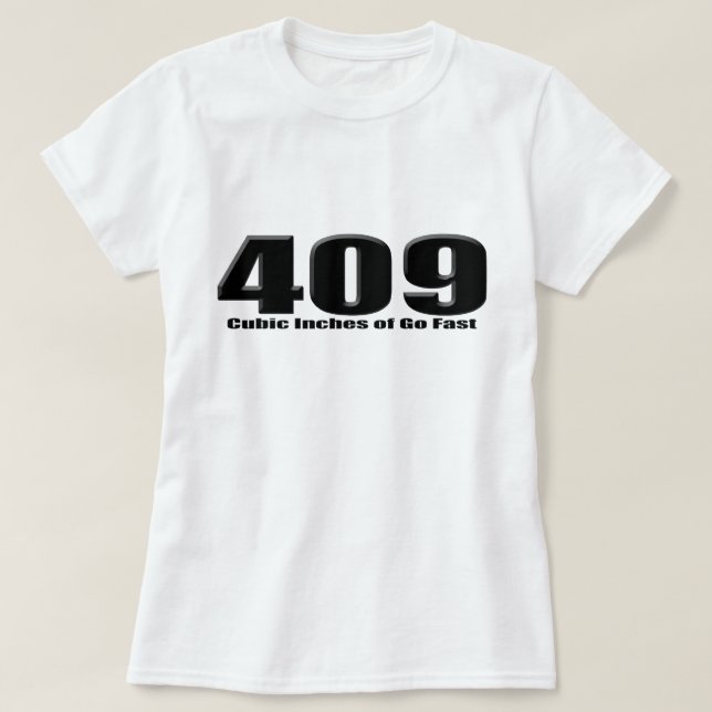 chevy 409-Kubikzoll-großer Block Impala T-Shirt (Design vorne)