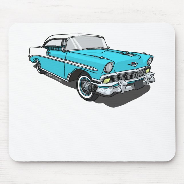 Chevy Bel Air - Blau Mousepad (Vorne)