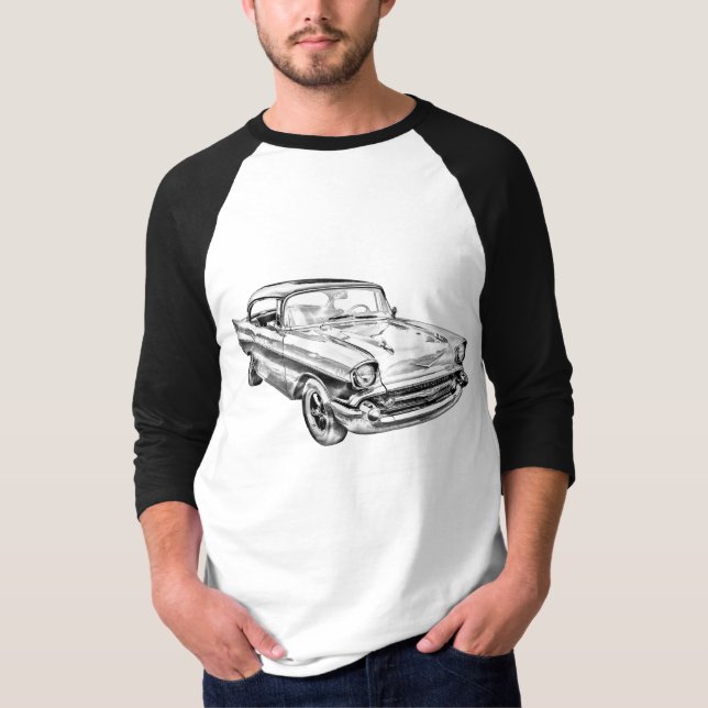 Chevy Bel Air-Illustration 1957 T-Shirt (Vorderseite)