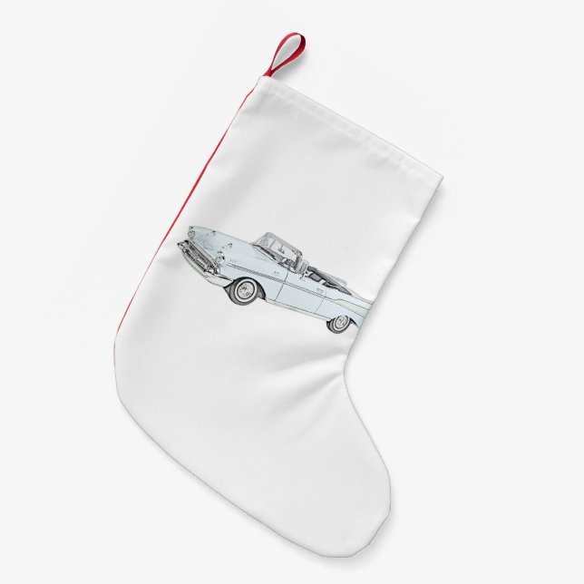Chevy Bel Airkabriolett 1957 Kleiner Weihnachtsstrumpf (Vorderansicht (hängend))