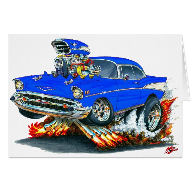 Chevy Belair Blau-Auto 1957 (Vorderseite (Horizontal))