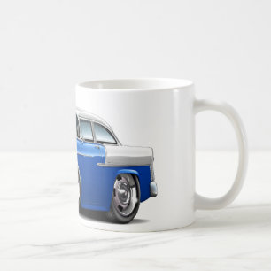 Chevy Belair Blau-Weißes Auto 1955 Kaffeetasse