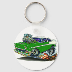Chevy Belair grünes Auto 1956 Schlüsselanhänger