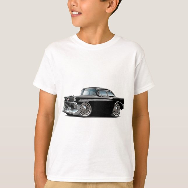 Chevy Belair schwarzes Auto 1956 T-Shirt (Vorderseite)