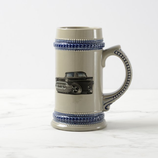 Chevy Belair schwarzes frisiertes Auto 1957 Bierglas (Rechts)