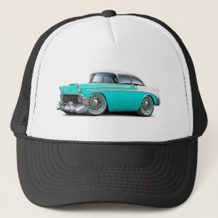 Chevy Belair Türkis-Weißes Auto 1956 Truckerkappe