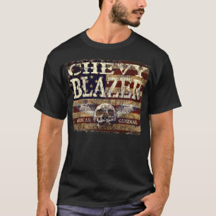 Chevy Blazer-Entwurf gegen abgefressene Flagge T-Shirt